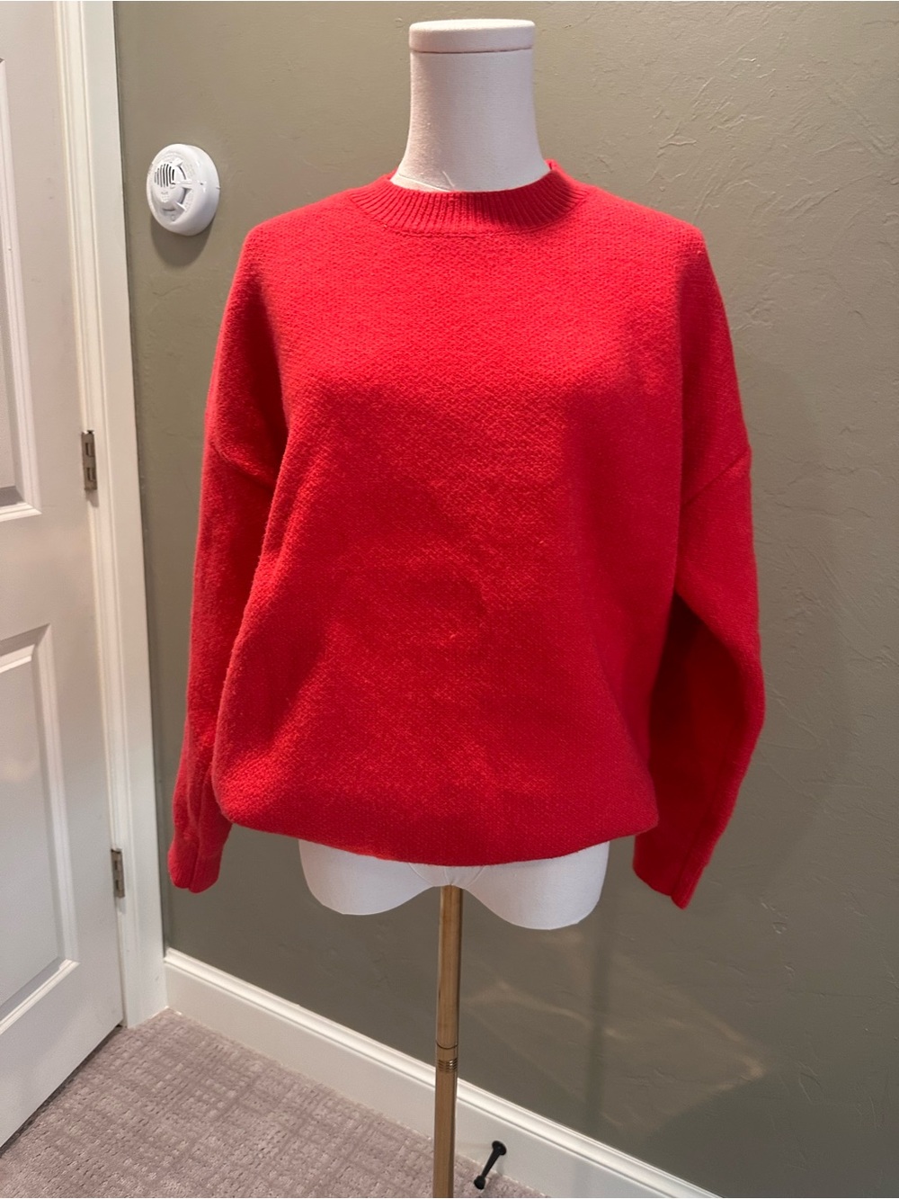 Baltic Born Raspberry Red Oversized Crewneck Sweater